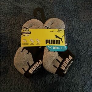 PUMA 6 Pack Low Cut Boys Socks